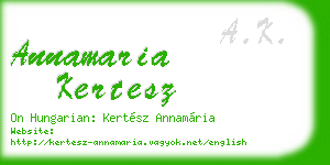 annamaria kertesz business card